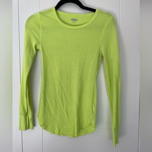 3/$15 Henley in a beautiful lime green! Super cute w/denim BLK or white 10/12